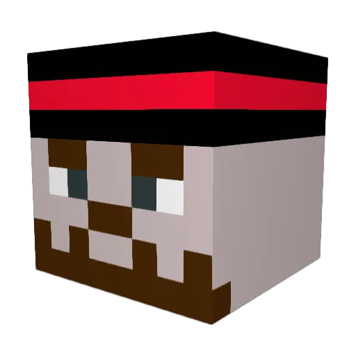 Gembic Minecraft avatar head, 3D render