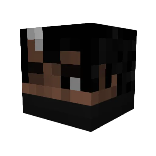 Gemek_ Minecraft avatar head, 3D render