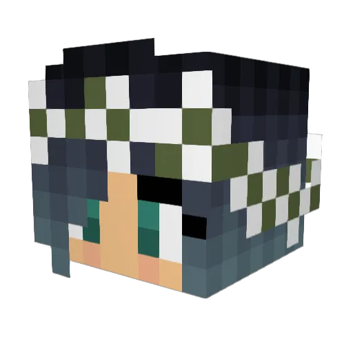 Gemesis Minecraft avatar head, 3D render