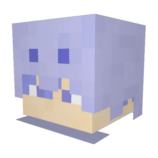 Gemgyun Minecraft avatar head, 3D render