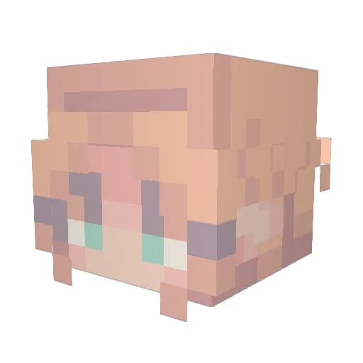 Gemichi Minecraft avatar head, 3D render