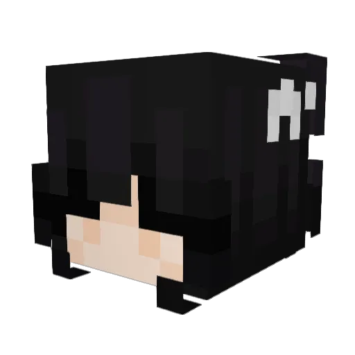 Gemimiko Minecraft avatar head, 3D render