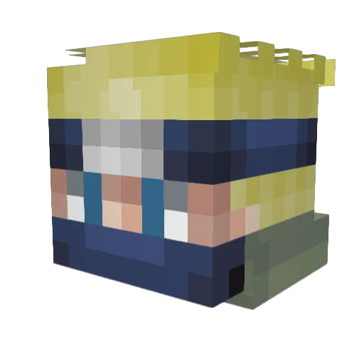GeminaXIV Minecraft avatar head, 3D render