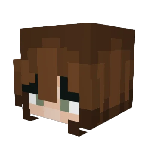 Geminexe Minecraft avatar head, 3D render