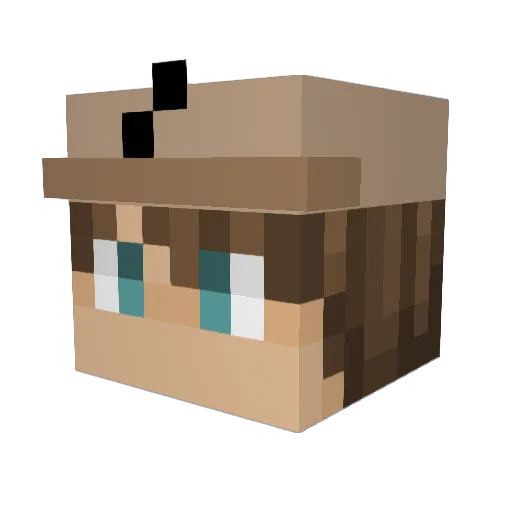 Gemini1827 Minecraft avatar head, 3D render