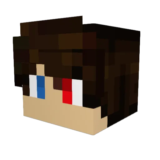 Gemini6D Minecraft avatar head, 3D render