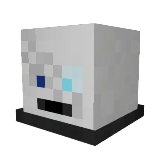 GeminiImmortal Minecraft avatar head, 3D render
