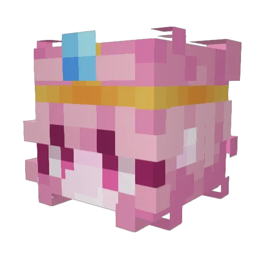 GeminiTears17 Minecraft avatar head, 3D render