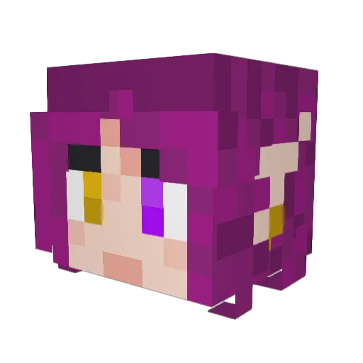 Gemini_Jester Minecraft avatar head, 3D render
