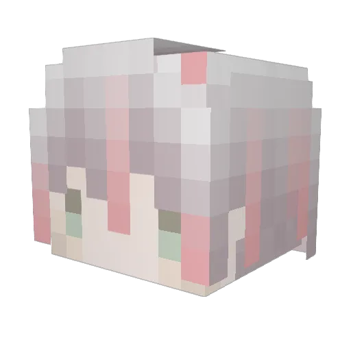 Gemini_calf Minecraft avatar head, 3D render