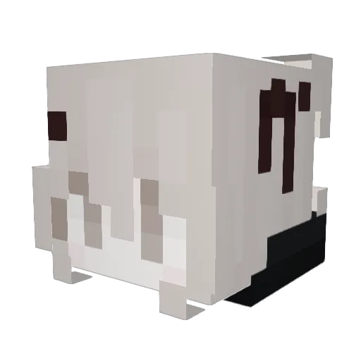 Gemma Minecraft avatar head, 3D render