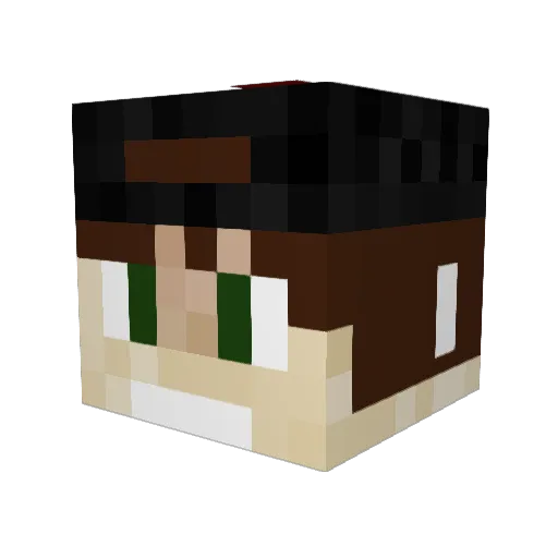 GemmerHD Minecraft avatar head, 3D render