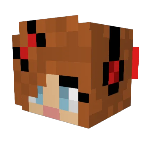 GemmyJuu Minecraft avatar head, 3D render