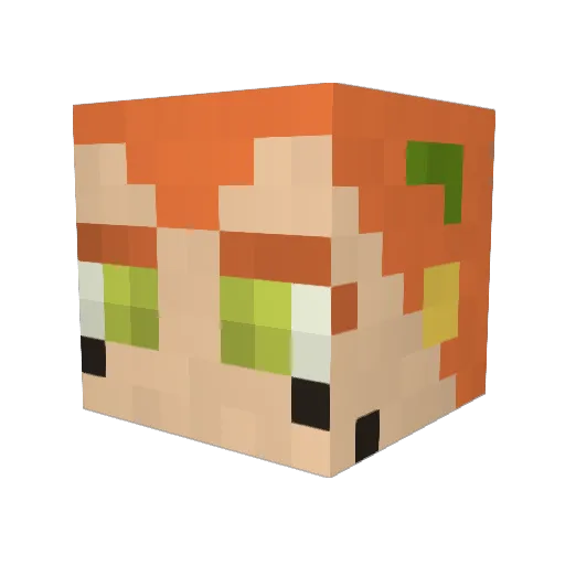 Gemofgemsjava Minecraft avatar head, 3D render