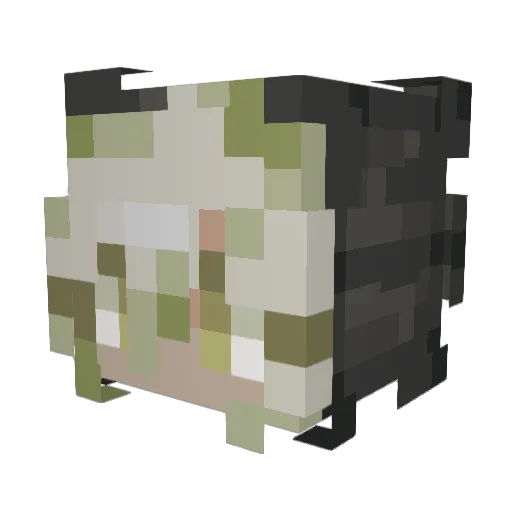 GenBean21 Minecraft avatar head, 3D render