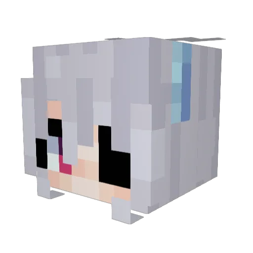 GenGEEGA Minecraft avatar head, 3D render