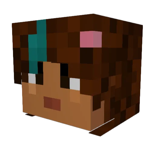 GenHam Minecraft avatar head, 3D render
