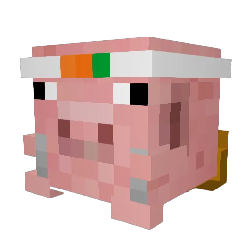 GenJack Minecraft avatar head, 3D render