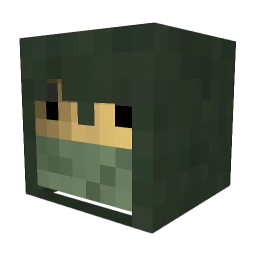GenMayo Minecraft avatar head, 3D render