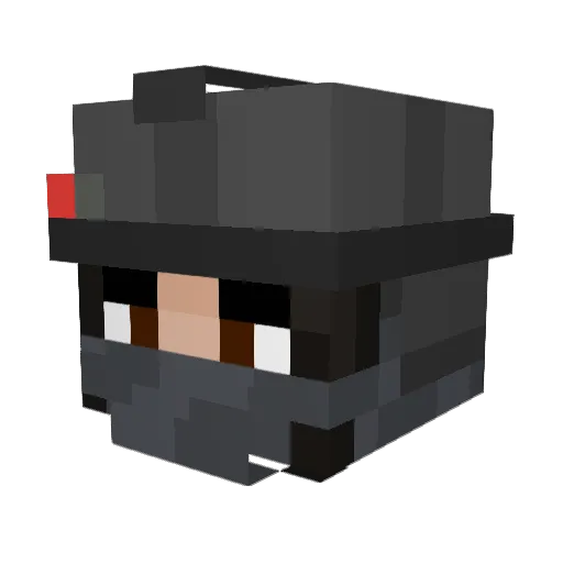 GenSenKakeNagaSi Minecraft avatar head, 3D render
