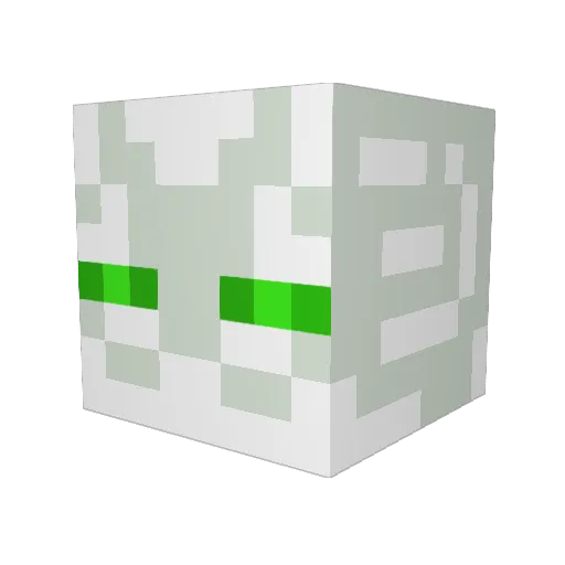 GenShinJin Minecraft avatar head, 3D render