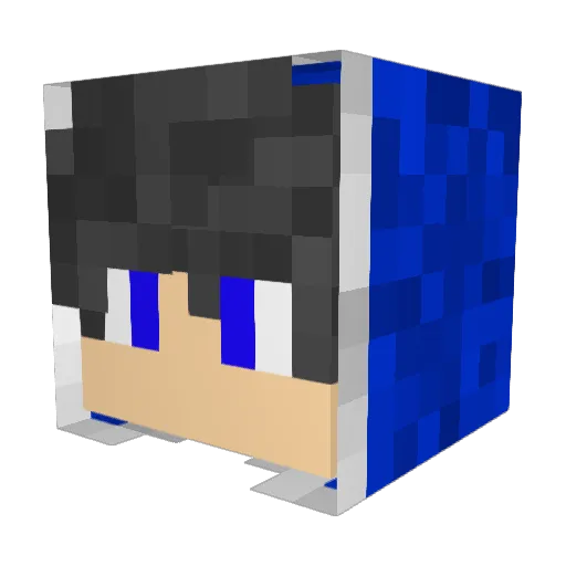 GenSkyShadow Minecraft avatar head, 3D render