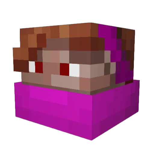 GenThyFool Minecraft avatar head, 3D render