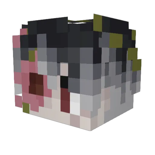 GenWasHere Minecraft avatar head, 3D render