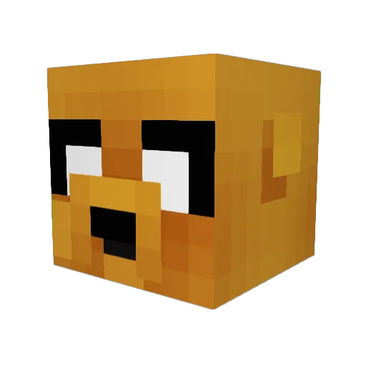 Gen_Voltage Minecraft avatar head, 3D render