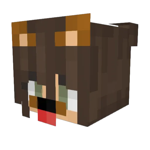 Gen___ Minecraft avatar head, 3D render