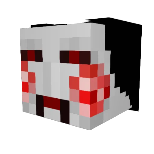 Genappe Minecraft avatar head, 3D render