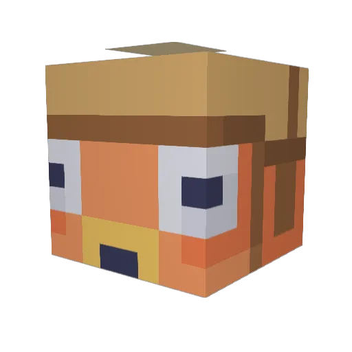 Genaro159 Minecraft avatar head, 3D render