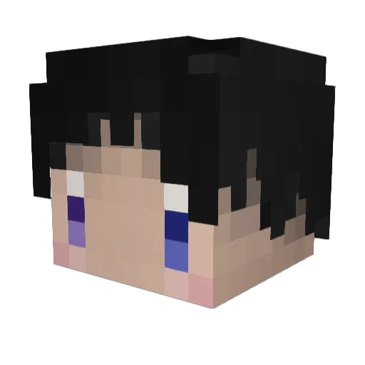 Genbuchan Minecraft avatar head, 3D render