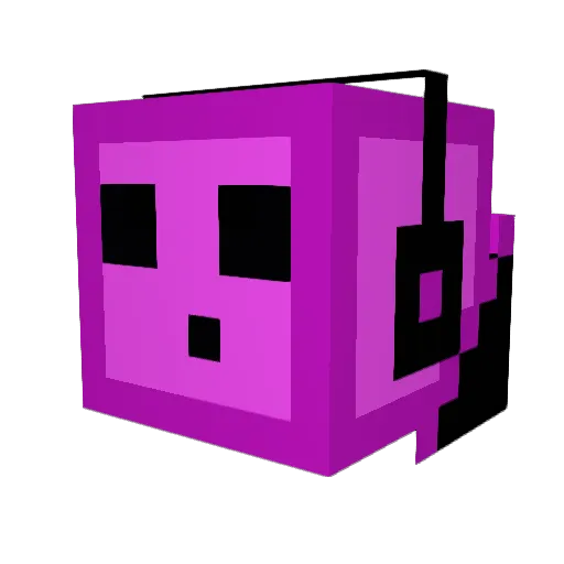 GenderM Minecraft avatar head, 3D render