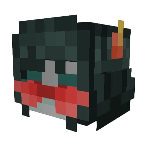 Gender_404 Minecraft avatar head, 3D render