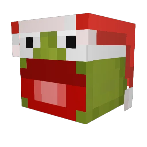 Gendermarie Minecraft avatar head, 3D render