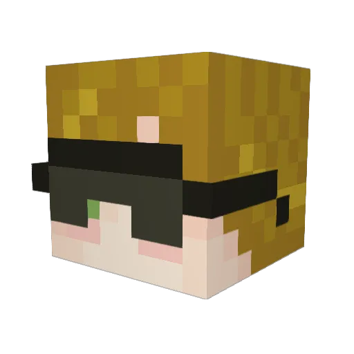 Genderslayer Minecraft avatar head, 3D render