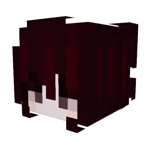 Genderswap Minecraft avatar head, 3D render