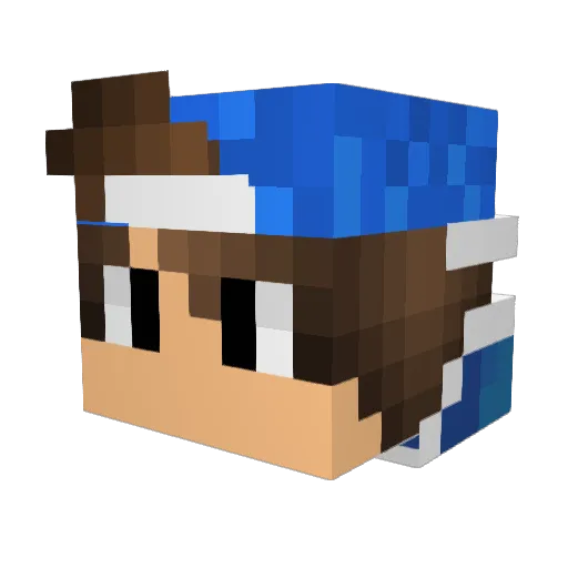 Gendorn Minecraft avatar head, 3D render