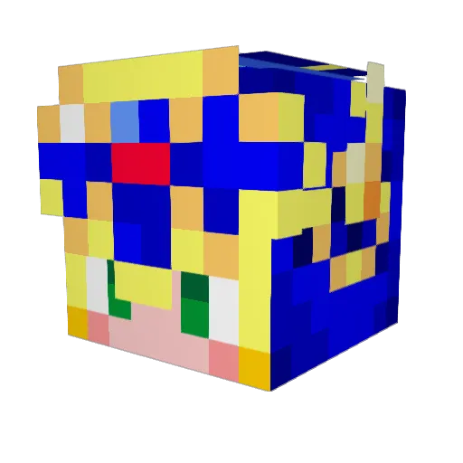 Gene0705 Minecraft avatar head, 3D render