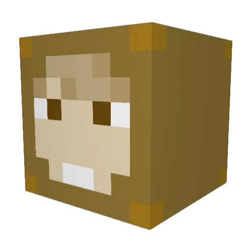 Gene789 Minecraft avatar head, 3D render