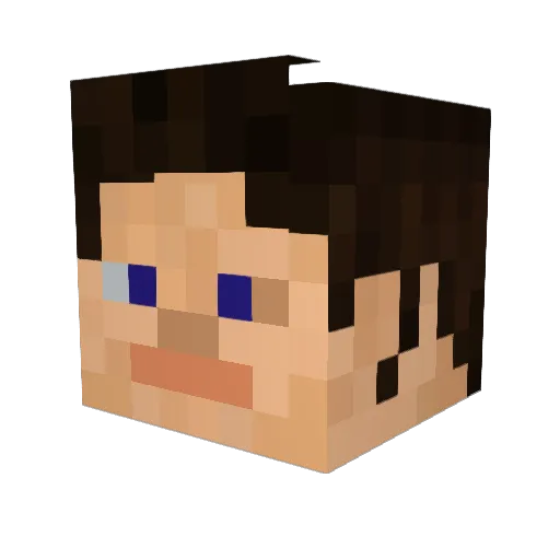 GeneJin Minecraft avatar head, 3D render