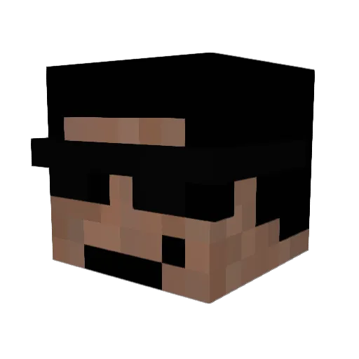 Genecc Minecraft avatar head, 3D render