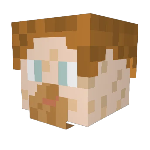 Genedrom Minecraft avatar head, 3D render