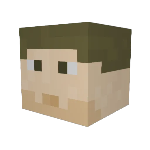 Genera1Grevious Minecraft avatar head, 3D render