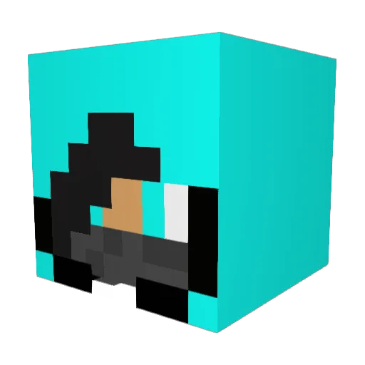 General733 Minecraft avatar head, 3D render