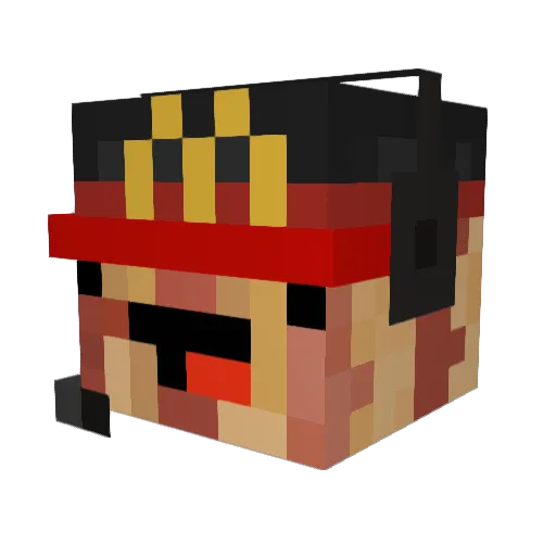 GeneralAcorn Minecraft avatar head, 3D render