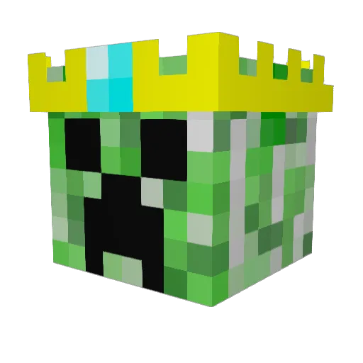 GeneralAki Minecraft avatar head, 3D render