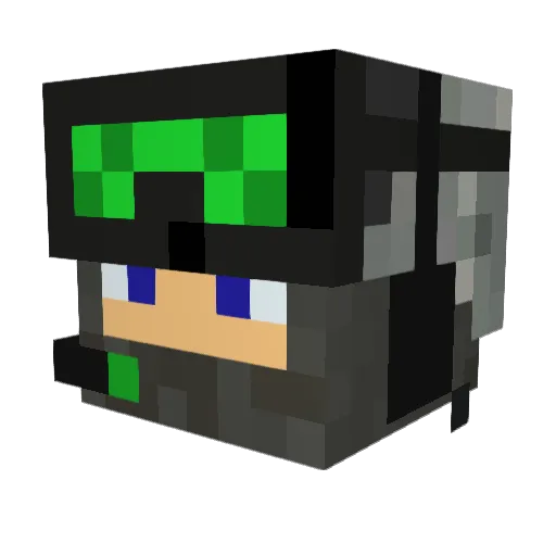 GeneralBR02 Minecraft avatar head, 3D render
