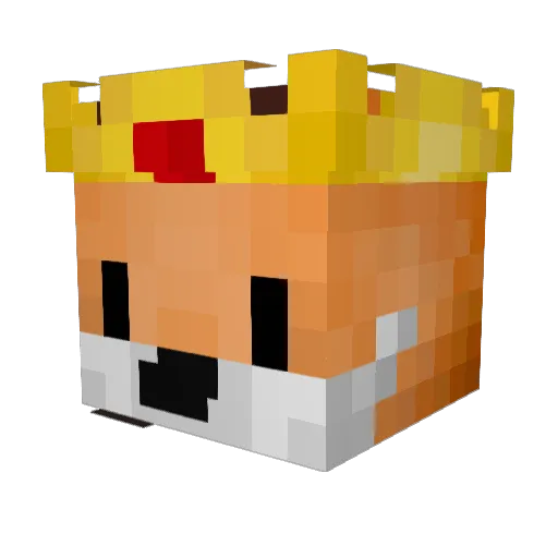 GeneralChunker Minecraft avatar head, 3D render